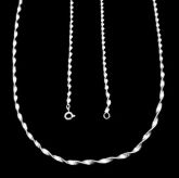 CORRENTE LAMINADA TORCIDA Folheada a PRATA 950 PC009