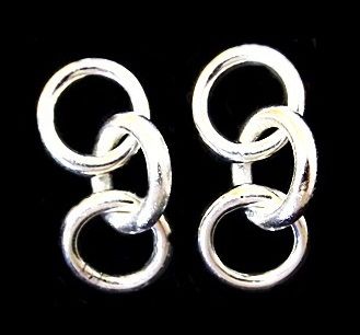 BRINCO 3 ARGOLAS FOLHEADO A PRATA 950 PB080