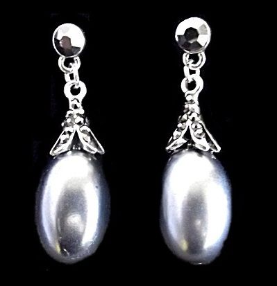 BRINCO PEROLA NEGRA importado  BB011