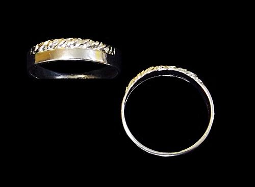 ANEL FOLHEADO A PRATA PA003