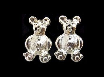 BRINCO URSINHO FOLHEADO A PRATA PB033