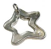 PINGENTE ESTRELA VAZADA folheada a PRATA 950 PI003