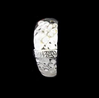 ANEL FOLHEADO A PRATA PA019