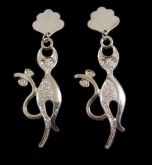 BRINCO GATA Folheado a PRATA PB039