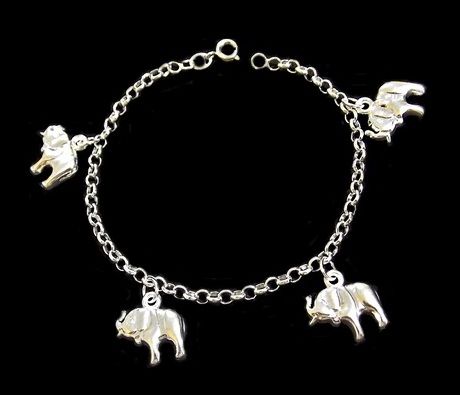 PULSEIRA ELEFANTE Folheada a PRATA 950 PP024