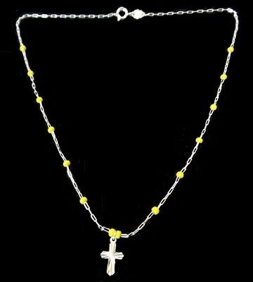 GARGANTILHA TERCINHO FOLHEADO A PRATA 950 PG011