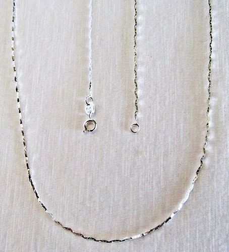 CORRENTE DIAMANTADA FOLHEADA A PRATA 950 PC036