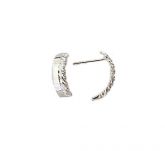 BRINCO MEIA ARGOLA FOLHEADA A PRATA PB075