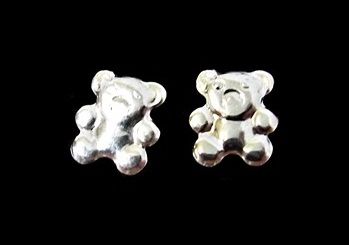 BRINCO URSINHO 2 Folheado a PRATA PB035