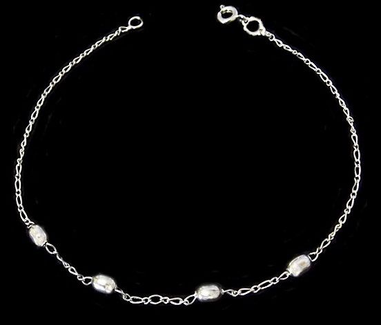 TORNOZELEIRA folheada a PRATA 950  PZ001