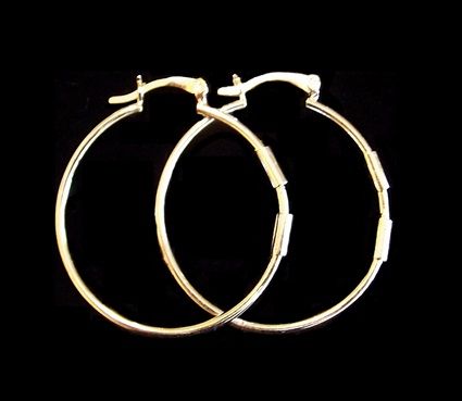 BRINCO ARGOLA Folheado a PRATA PB008