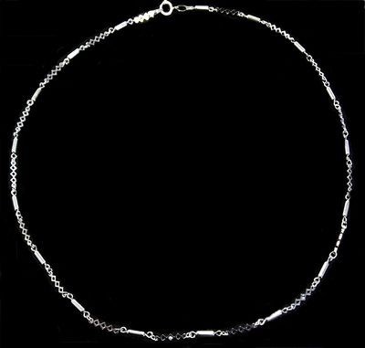 CORRENTE FOLHEADA A PRATA 950  PC019