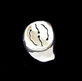 ANEL FOLHEADO A PRATA PA020