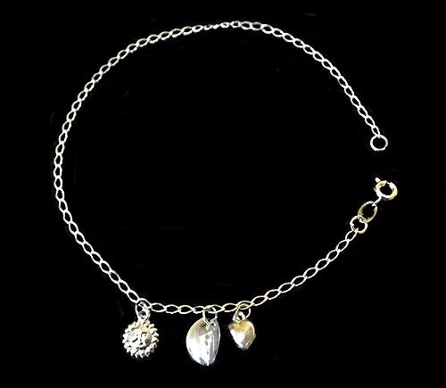 TORNOZELEIRA Folheada a PRATA 950  PZ006