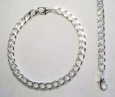 PULSEIRA GRUMET Folheada a PRATA 950  PP011