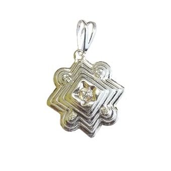 PINGENTE FOLHEADO A PRATA 950 PI016