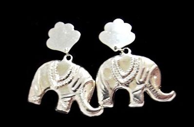 BRINCO ELEFANTE Folheado a PRATA PB053