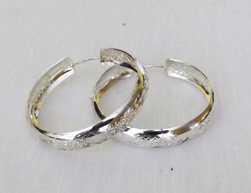 BRINCO ARGOLA Folheado a PRATA  PB016