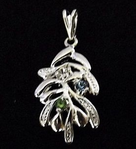 PINGENTE FOLHEADO A PRATA 950  PI024