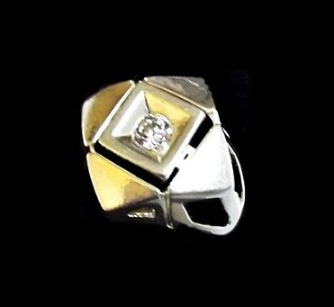 ANEL FOLHEADO A PRATA PA022