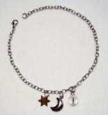 TORNOZELEIRA em AÇO INOX ping folheado a ouro 18k  AT002