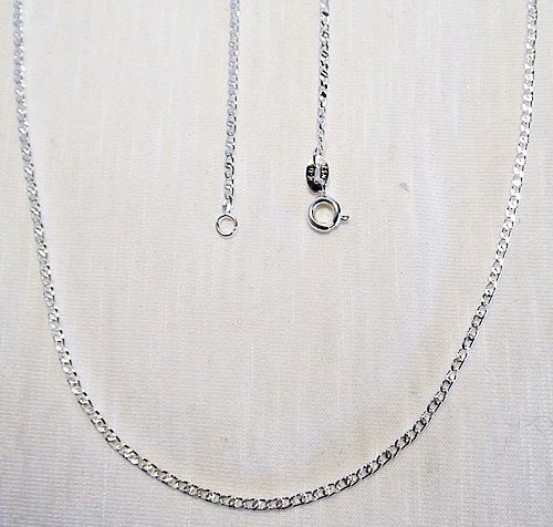 CORRENTE FOLHEADA A PRATA 950  PC025