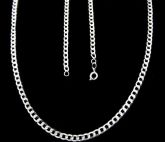 CORRENTE GRUMET Folheada a PRATA 950 PC021